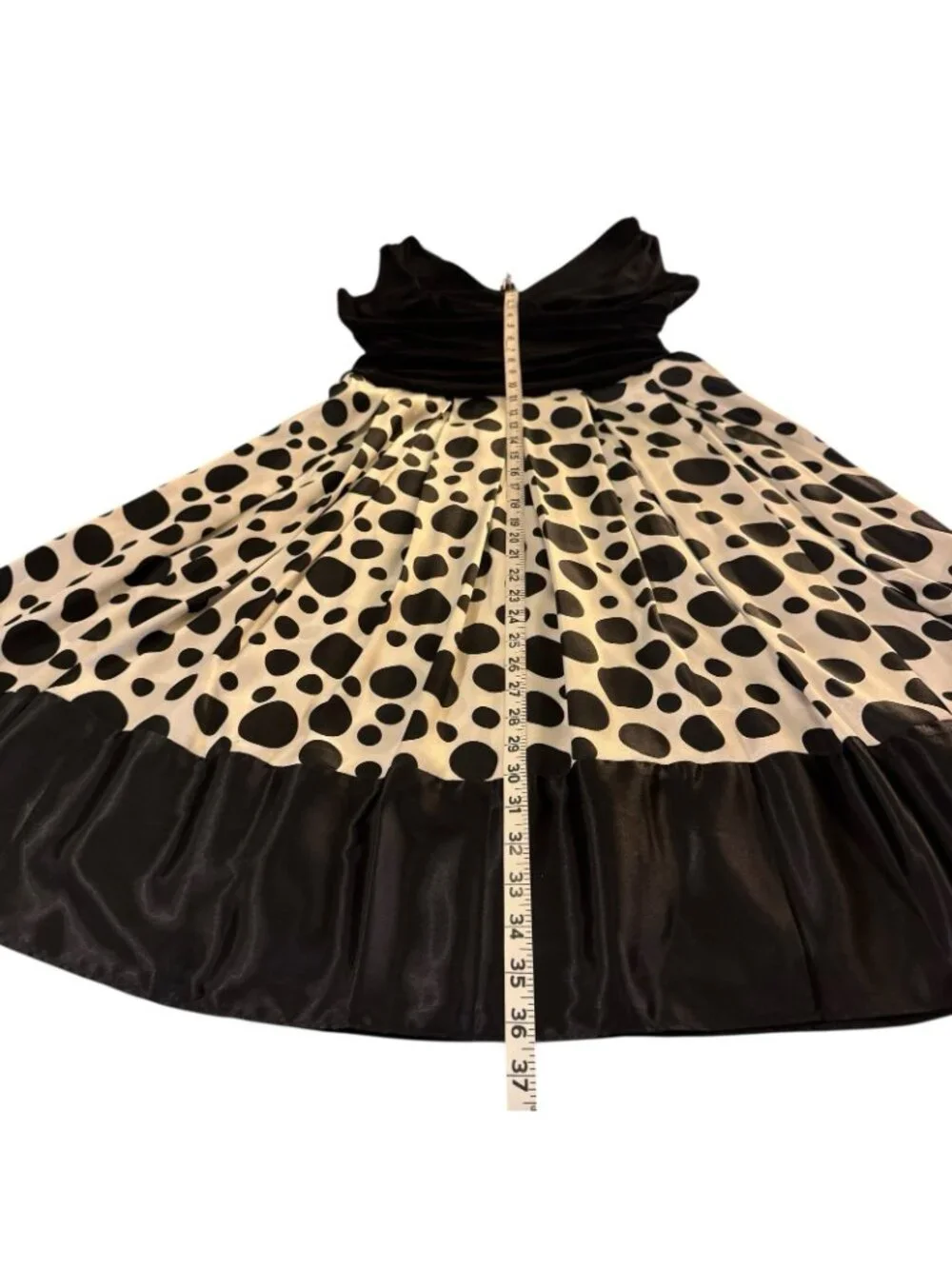 Polka Dot Dress Women's 12 Black & White Sleeveless Jessica Howard Evenings - Picture 15 of 16